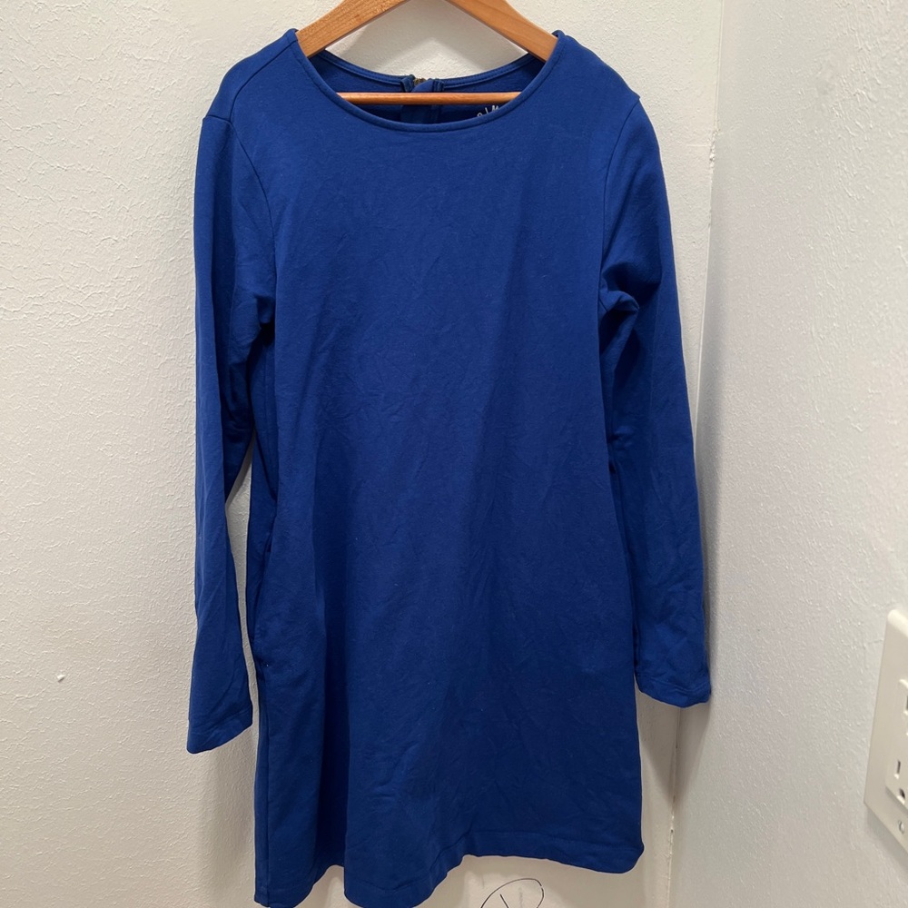 Primary Long Sleeve Kids dress in Royal blue